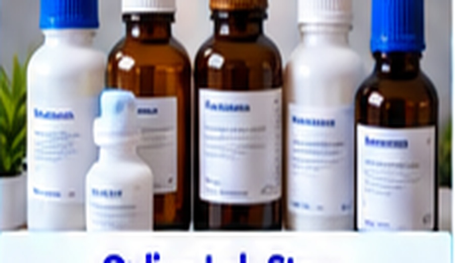 Bottles of laboratory chemicals